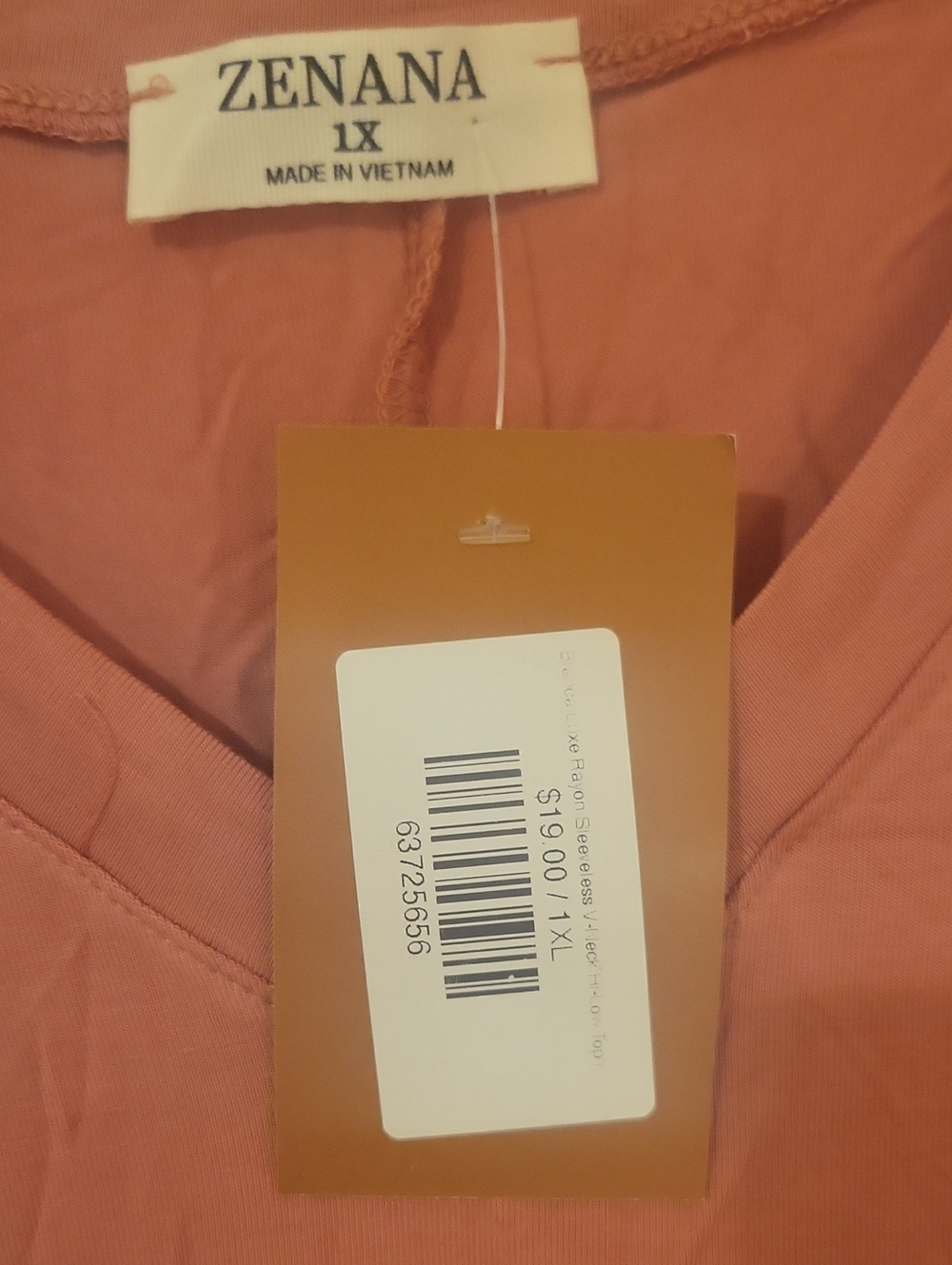#72 Zenana Outfitters Mauve Sleeveless V-Neck Tank Top - Picture 2 of 2